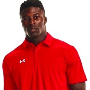 Under Armour Men's Small Tech Team Polo Shirt Red NWT Short Sleeve